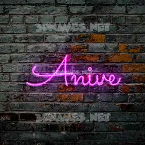 anive in Pink Neon style - 3D name wallpaper