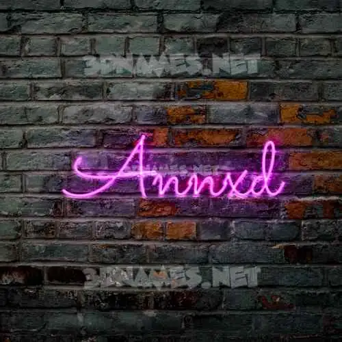 annxd in Pink Neon style - 3D name wallpaper