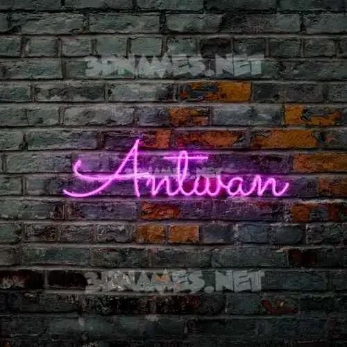 antwan in Pink Neon style - 3D name wallpaper
