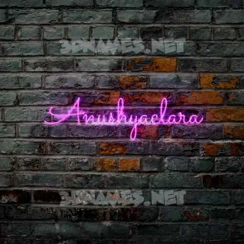 anushyaclara in Pink Neon style - 3D name wallpaper anushyaclara in Pink Neon style - 3D name wallpaper