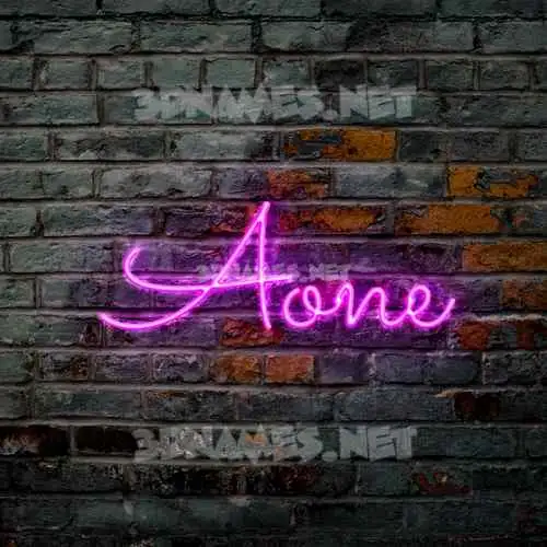 aone in Pink Neon style - 3D name wallpaper