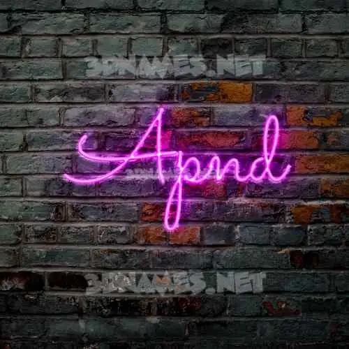 apnd in Pink Neon style - 3D name wallpaper apnd in Pink Neon style - 3D name wallpaper