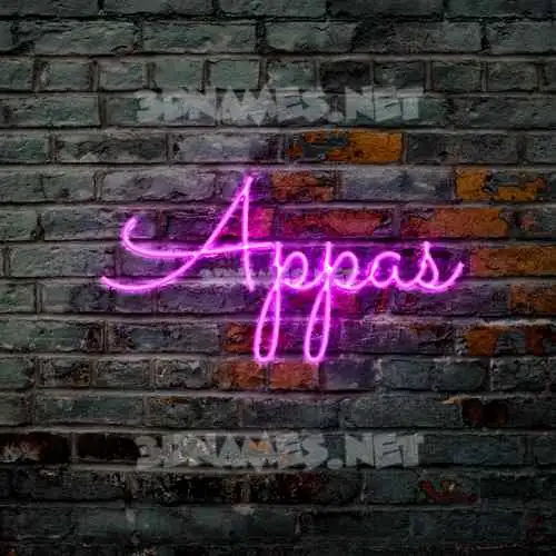appas in Pink Neon style - 3D name wallpaper appas in Pink Neon style - 3D name wallpaper