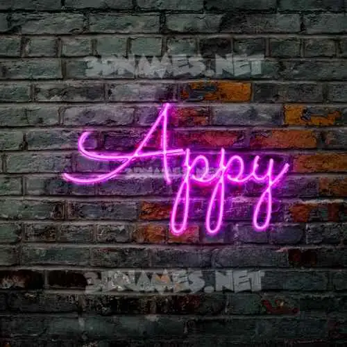 appy in Pink Neon style - 3D name wallpaper appy in Pink Neon style - 3D name wallpaper