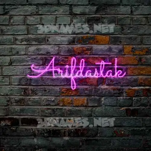 arifdastak in Pink Neon style - 3D name wallpaper arifdastak in Pink Neon style - 3D name wallpaper