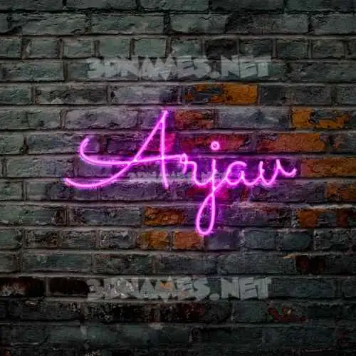 arjav in Pink Neon style - 3D name wallpaper