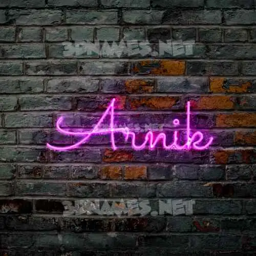 arnik in Pink Neon style - 3D name wallpaper