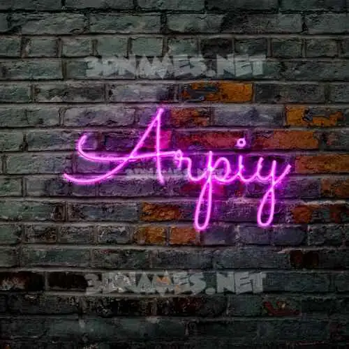 arpiy in Pink Neon style - 3D name wallpaper