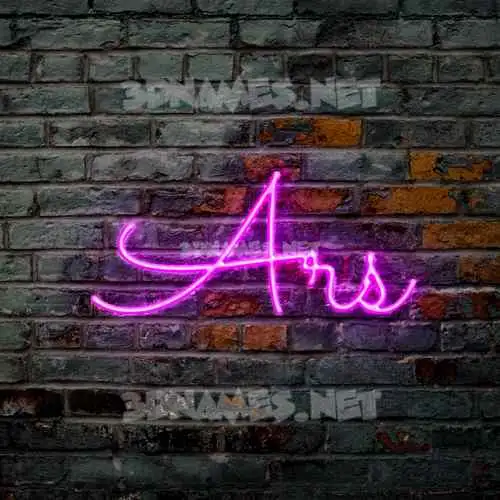 ars in Pink Neon style - 3D name wallpaper