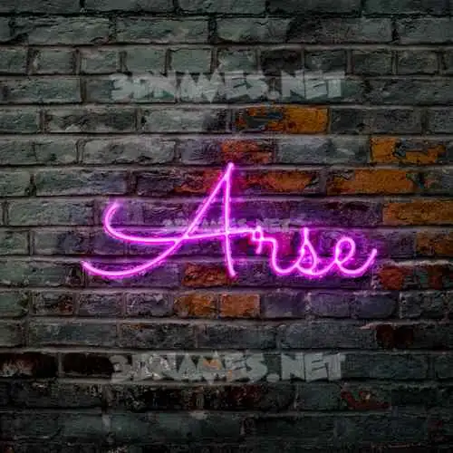 arse in Pink Neon style - 3D name wallpaper