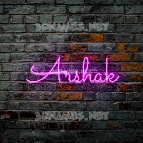 arshak in Pink Neon style - 3D name wallpaper