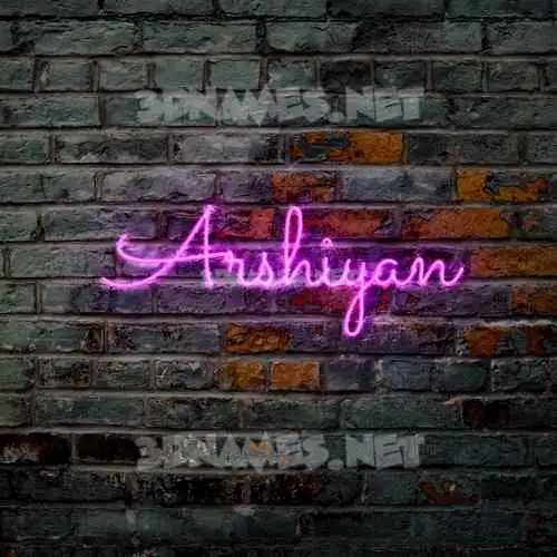 arshiyan in Pink Neon style - 3D name wallpaper