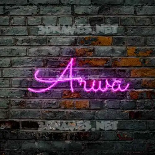 arwa in Pink Neon style - 3D name wallpaper