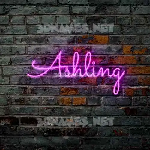 ashling in Pink Neon style - 3D name wallpaper