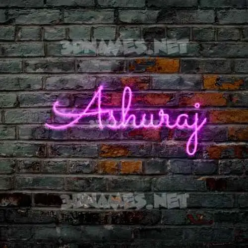 ashuraj in Pink Neon style - 3D name wallpaper