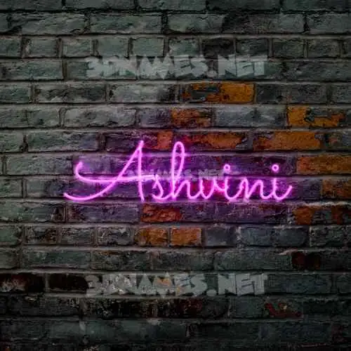 ashvini in Pink Neon style - 3D name wallpaper