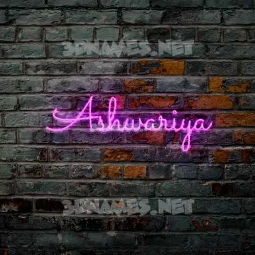 ashwariya in Pink Neon style - 3D name wallpaper