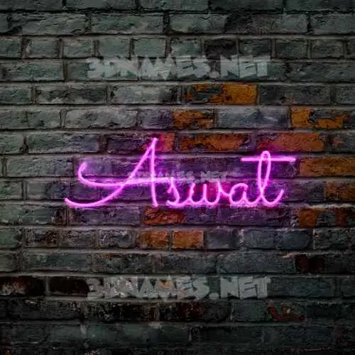 aswat in Pink Neon style - 3D name wallpaper