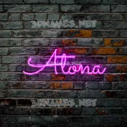 atona in Pink Neon style - 3D name wallpaper
