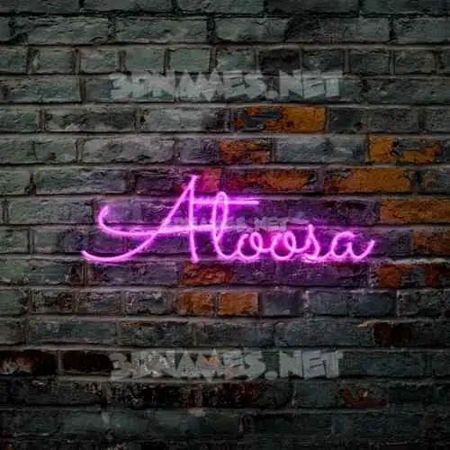 atoosa in Pink Neon style - 3D name wallpaper