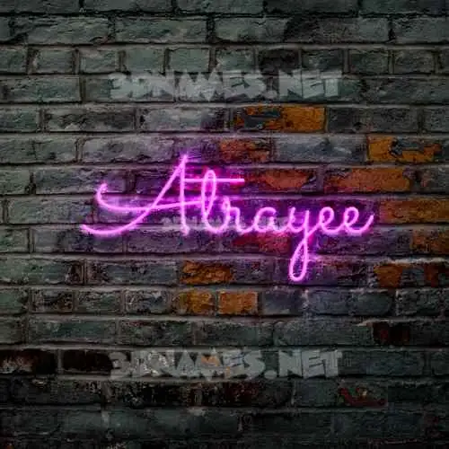atrayee in Pink Neon style - 3D name wallpaper