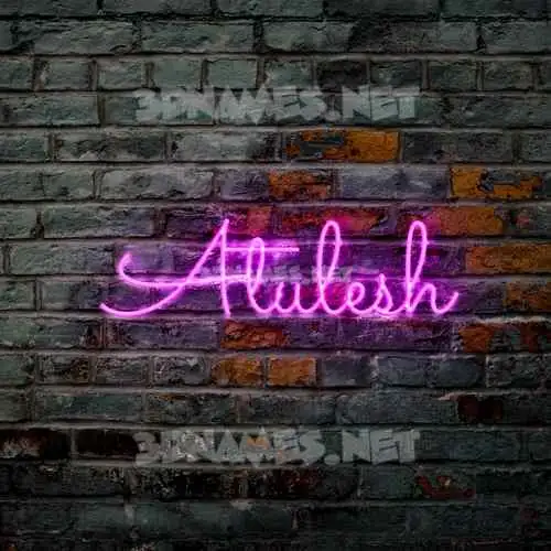 atulesh in Pink Neon style - 3D name wallpaper