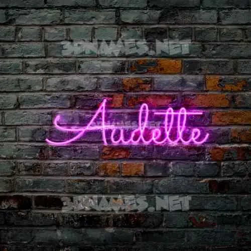 audette in Pink Neon style - 3D name wallpaper