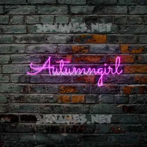 autumngirl in Pink Neon style - 3D name wallpaper
