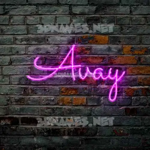 avay in Pink Neon style - 3D name wallpaper avay in Pink Neon style - 3D name wallpaper