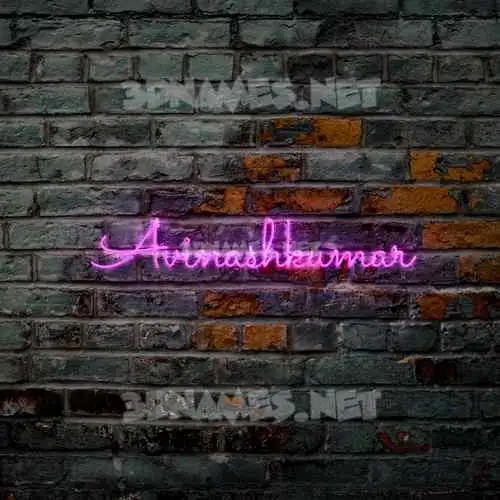 avinashkumar in Pink Neon style - 3D name wallpaper