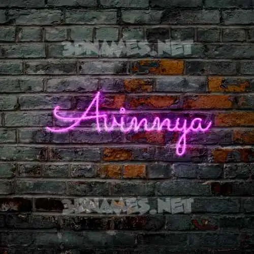 avinnya in Pink Neon style - 3D name wallpaper