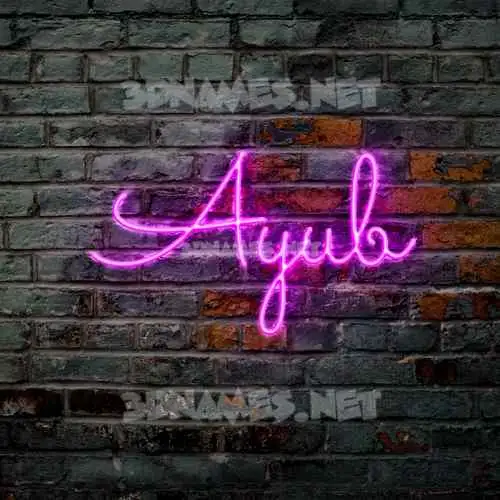 ayub in Pink Neon style - 3D name wallpaper ayub in Pink Neon style - 3D name wallpaper