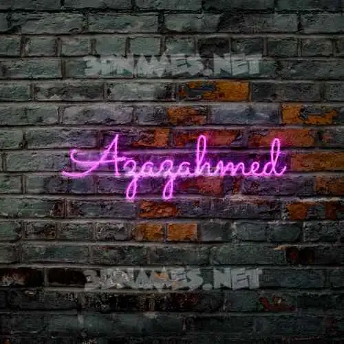 azazahmed in Pink Neon style - 3D name wallpaper azazahmed in Pink Neon style - 3D name wallpaper