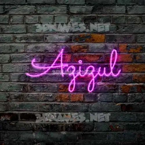 azizul in Pink Neon style - 3D name wallpaper azizul in Pink Neon style - 3D name wallpaper
