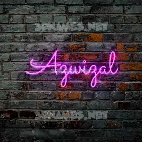 azwizal in Pink Neon style - 3D name wallpaper