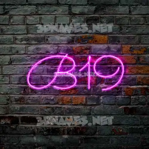 b19 in Pink Neon style - 3D name wallpaper b19 in Pink Neon style - 3D name wallpaper