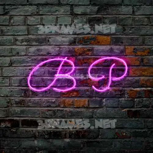 b p in Pink Neon style - 3D name wallpaper b p in Pink Neon style - 3D name wallpaper