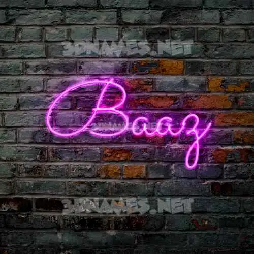 baaz in Pink Neon style - 3D name wallpaper baaz in Pink Neon style - 3D name wallpaper