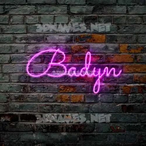 badyn in Pink Neon style - 3D name wallpaper badyn in Pink Neon style - 3D name wallpaper