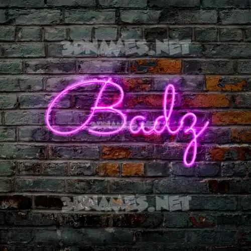 badz in Pink Neon style - 3D name wallpaper badz in Pink Neon style - 3D name wallpaper