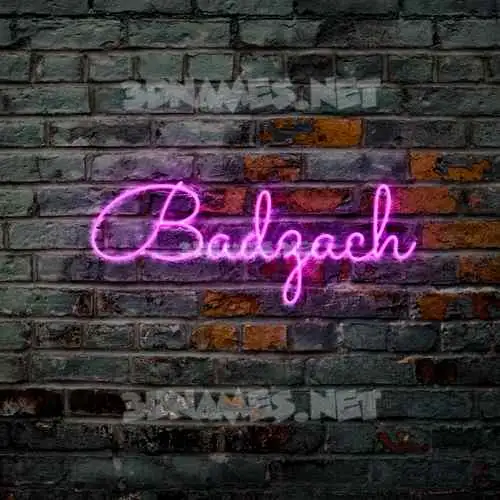 badzach in Pink Neon style - 3D name wallpaper badzach in Pink Neon style - 3D name wallpaper