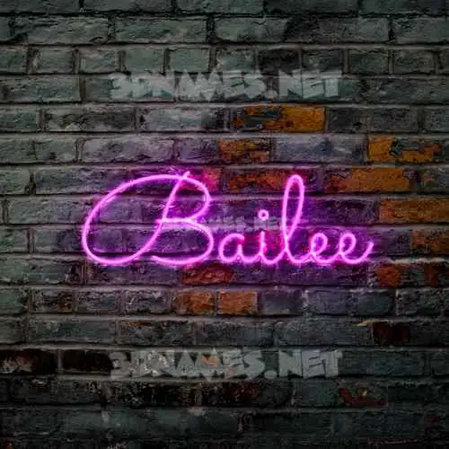 bailee in Pink Neon style - 3D name wallpaper