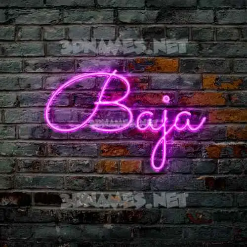 baja in Pink Neon style - 3D name wallpaper baja in Pink Neon style - 3D name wallpaper