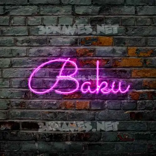 baku in Pink Neon style - 3D name wallpaper baku in Pink Neon style - 3D name wallpaper