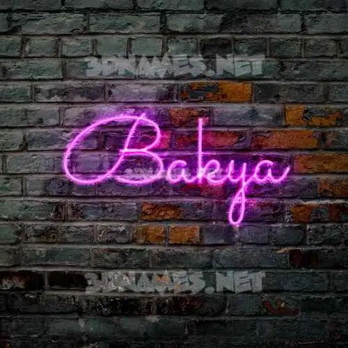 bakya in Pink Neon style - 3D name wallpaper bakya in Pink Neon style - 3D name wallpaper