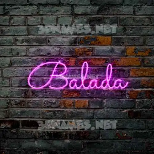 balada in Pink Neon style - 3D name wallpaper balada in Pink Neon style - 3D name wallpaper
