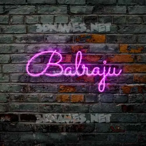 balraju in Pink Neon style - 3D name wallpaper