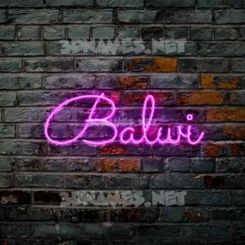 balwi in Pink Neon style - 3D name wallpaper