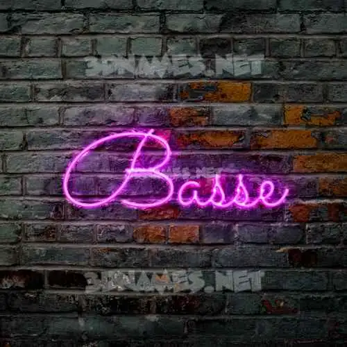 basse in Pink Neon style - 3D name wallpaper basse in Pink Neon style - 3D name wallpaper