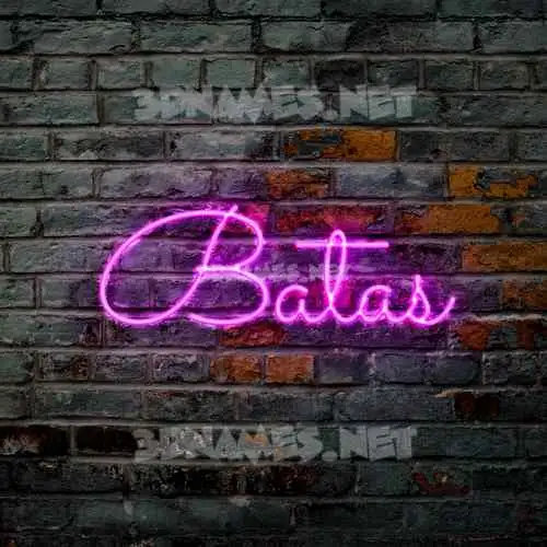 batas in Pink Neon style - 3D name wallpaper